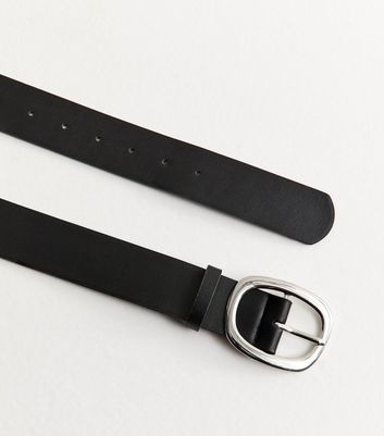 Black Faux Leather Buckle Jean Belt 3 Black Faux Leather Buckle Jean Belt