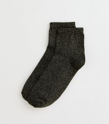 Black and Gold Lurex Socks