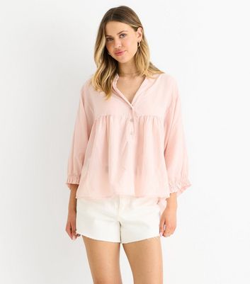 Gini London Pink Oversized Smock Top