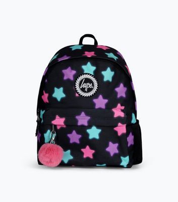 HYPE Black Star Glow Print Backpack