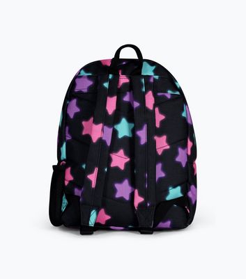 HYPE Black Star Glow Print Backpack