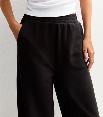 Black Barrel Leg Joggers