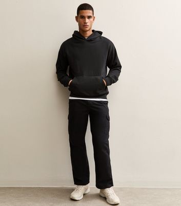 Black Relaxed Cargo Trousers