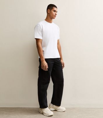 Black Relaxed Cargo Trousers