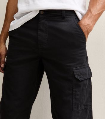 Black Relaxed Cargo Trousers 3 Black Relaxed Cargo Trousers