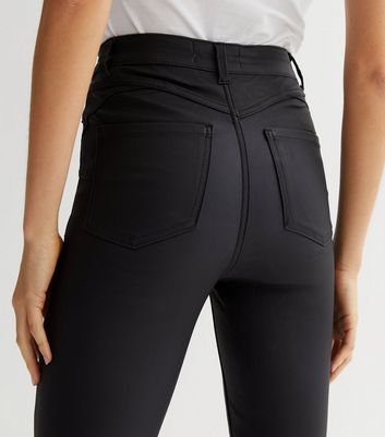 Black Coated Leather-Look Lift & Shape Jenna Skinny Jeans 3 Black Coated Leather-Look Lift & Shape Jenna Skinny Jeans