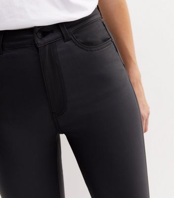 Black Coated Leather-Look Lift & Shape Jenna Skinny Jeans 5 Black Coated Leather-Look Lift & Shape Jenna Skinny Jeans