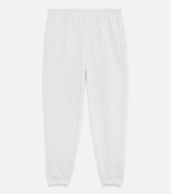 Curves Grey Jersey Cuffed Joggers