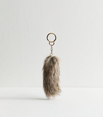 Brown Faux Fur Tail Bag Charm
