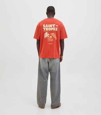 Jack & Jones Red Saint Tropez Print T-Shirt