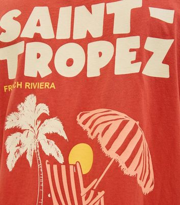 Jack & Jones Red Saint Tropez Print T-Shirt