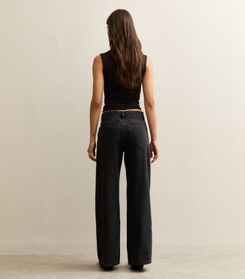 Black Low Rise Wide Leg Jeans 4 Black Low Rise Wide Leg Jeans