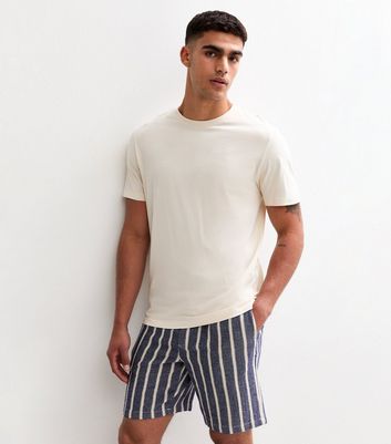 Jack & Jones Bright Blue Striped Jogger Shorts
