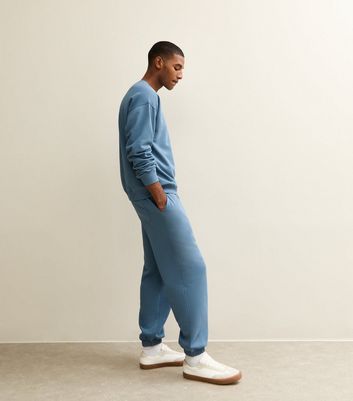 Blue Oversized Cuffed Ankle Joggers 3 Blue Oversized Cuffed Ankle Joggers