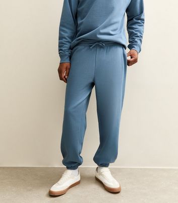 Blue Oversized Cuffed Ankle Joggers 6 Blue Oversized Cuffed Ankle Joggers
