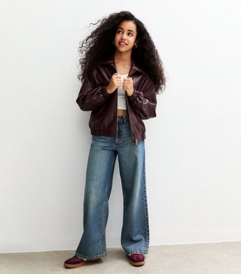 Girls Blue Low Rise Super Wide Leg Jeans 8 Girls Blue Low Rise Super Wide Leg Jeans