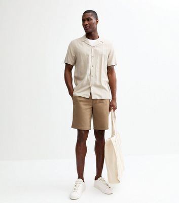 Farah Beige Regular Knee Length Short