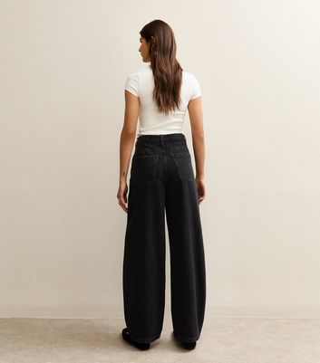 Black Barrel Leg Jeans