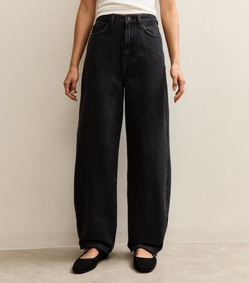 Black Barrel Leg Jeans