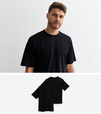 2 Pack Black Oversized T-Shirts