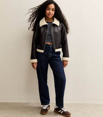 Girls Dark Blue Stripe Cap Sleeve Baby Tee T-Shirt