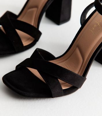 Black Faux Suede Sandals 3 Black Faux Suede Sandals