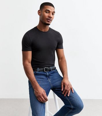 2 Pack Black Muscle Fit T-Shirts