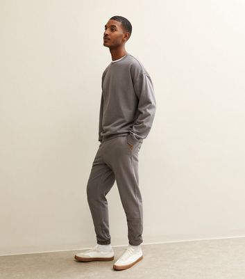 Grey Oversized Crew Neck Sweatshirt 5 Grey Oversized Crew Neck Sweatshirt