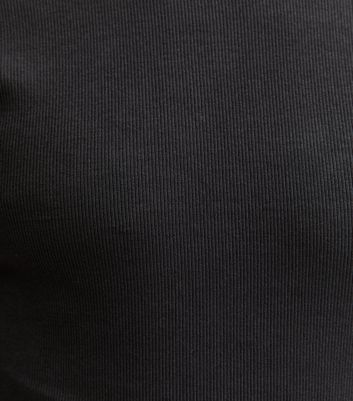 Black Muscle Fit Ribbed Jersey T-Shirt 5 Black Muscle Fit Ribbed Jersey T-Shirt