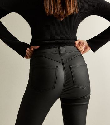 Black Coated Jeggings