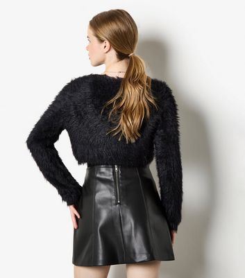 Apricot Black Super Fluffy Bolero