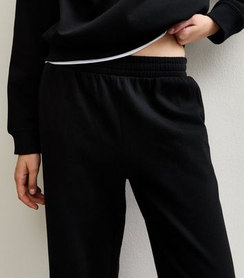 Black Elasticated Waist Wide Leg Joggers