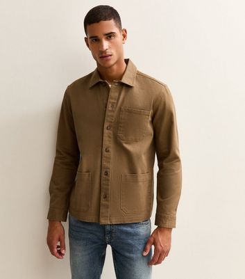 Brown Regular Fit Patch Pocket Shacket