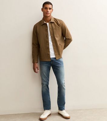 Brown Regular Fit Patch Pocket Shacket