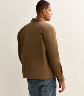 Brown Regular Fit Patch Pocket Shacket