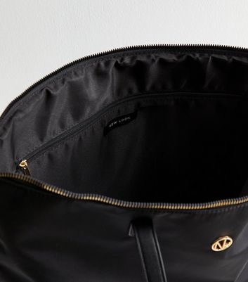 Black Fabric Tote Bag and Accessories Trio 6 Black Fabric Tote Bag and Accessories Trio