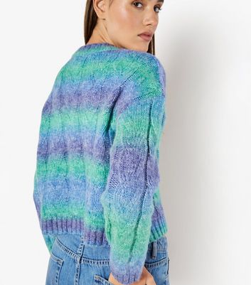 Apricot Blue Cable Knit Boxy Jumper 3 Apricot Blue Cable Knit Boxy Jumper