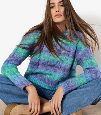 Apricot Blue Cable Knit Boxy Jumper 4 Apricot Blue Cable Knit Boxy Jumper