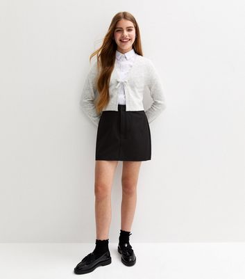 Girls Black Tube School Skort