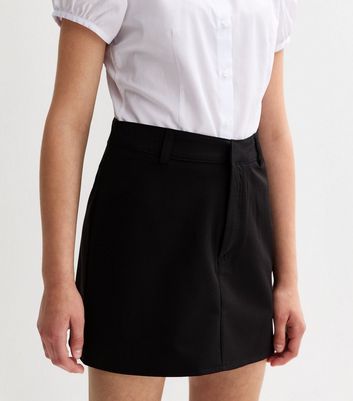 Girls Black Tube School Skort