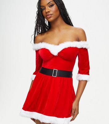 Ann Summers Red Bardot Santa Dress