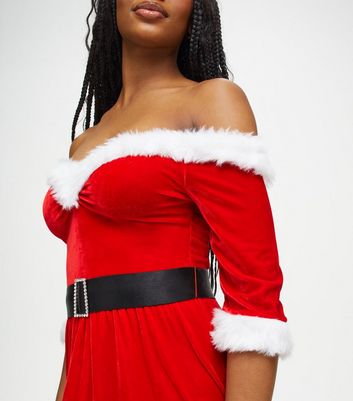 Ann Summers Red Bardot Santa Dress