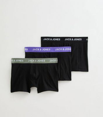 Jack & Jones Black Pack of 3 Jersey Boxers