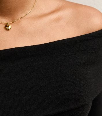 Girls Black Jersey Off The Shoulder Mini Dress 5 Girls Black Jersey Off The Shoulder Mini Dress