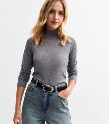 Black Faux Leather Buckle Belt