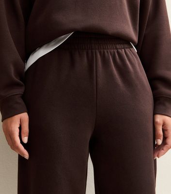 Dark Brown Cuffed Ankle Joggers