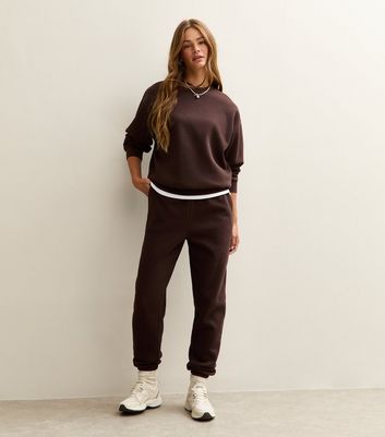 Dark Brown Cuffed Ankle Joggers 3 Dark Brown Cuffed Ankle Joggers