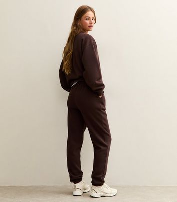 Dark Brown Cuffed Ankle Joggers 4 Dark Brown Cuffed Ankle Joggers