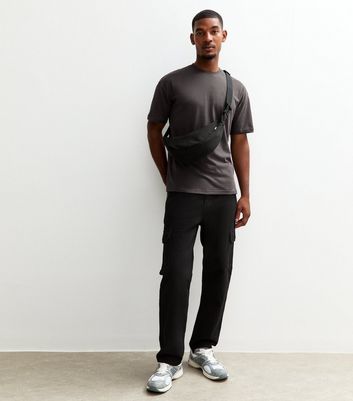 Dark Grey Oversized Crew Neck T-Shirt 3 Dark Grey Oversized Crew Neck T-Shirt