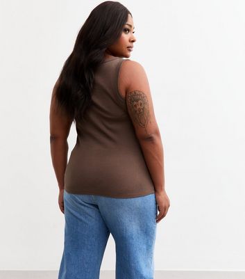 Curves Brown Square Neck Vest 4 Curves Brown Square Neck Vest